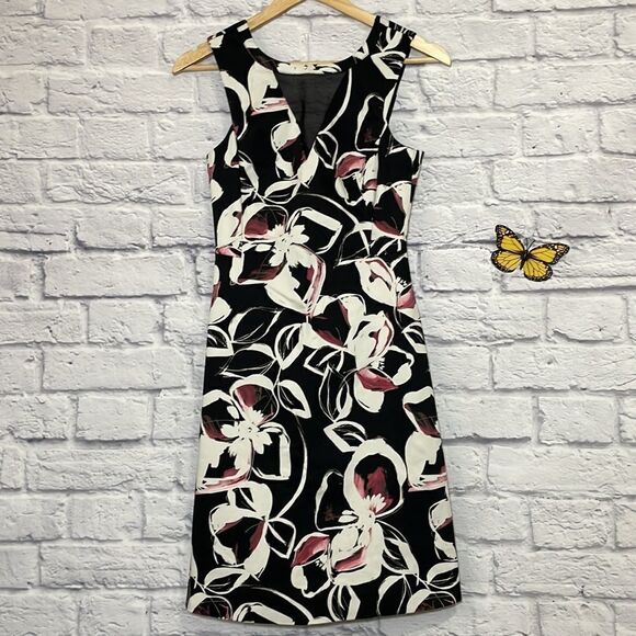 RW & Co Sleeveless Floral Print Knee Length Dress Size 0 - Picture 2 of 11